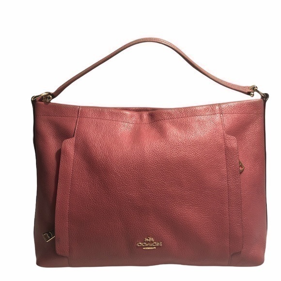 Coach pink leather hobo bag - Picture 1 of 10